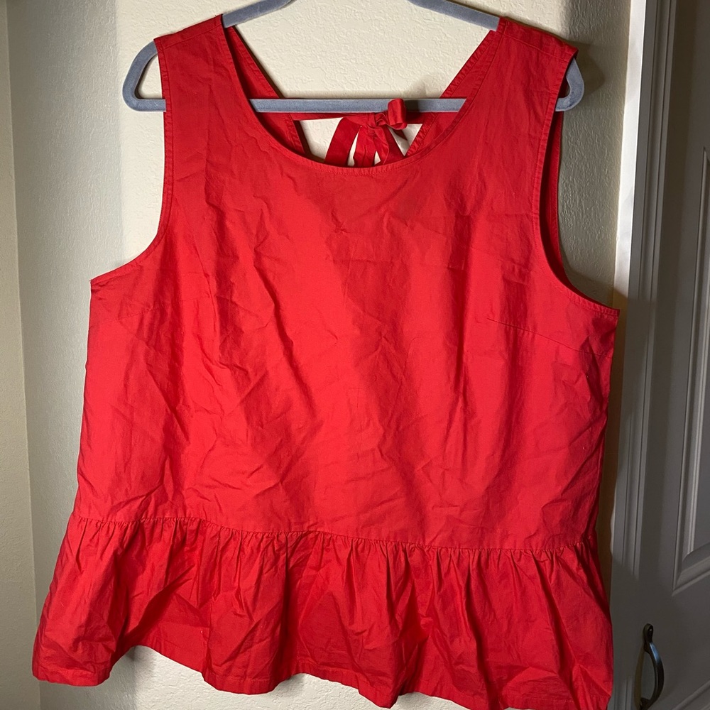 J. Crew. Peplum top with bow ties